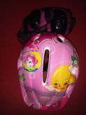 006012 EDU - conj protetor infantil capacete cotoveleira e joelheira e luca rosa