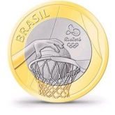 0251 - moeda das olimpiadas basquete preço 35,00
